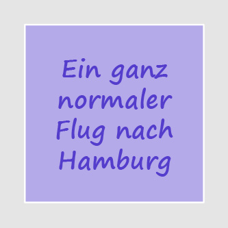 Ein ganz normaler Flug nach Hamburg 